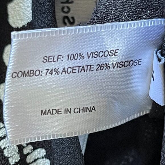 Proenza Schouler Black & White Viscose Sleeveless Shift Dress   Women's Size 6 - Picture 7 of 10